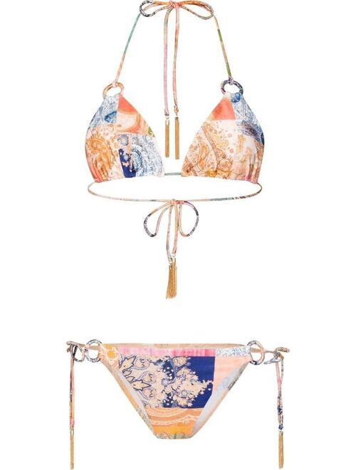 ZIMMERMANN paisley print triangle bikini