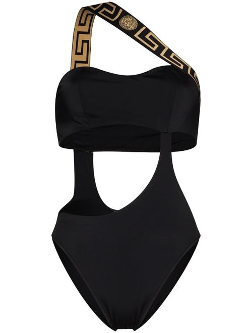 Versace cut-out Grecca detail swimsuit