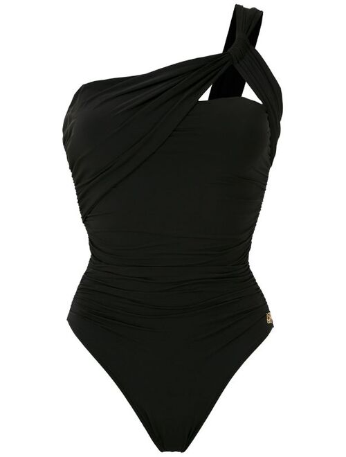 Brigitte draped one shoulder swimsuit