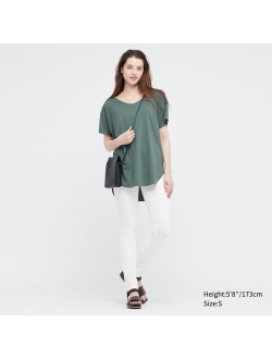 AIRism Seamless V-Neck Long T-Shirt