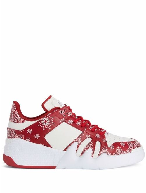 Giuseppe Zanotti Talon low-top bandanaprint sneakers