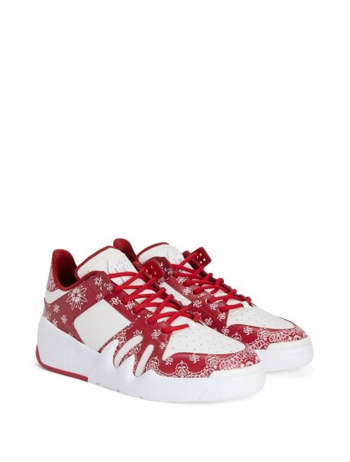 Giuseppe Zanotti Talon low-top bandanaprint sneakers