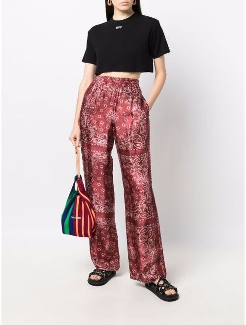 Golden Goose bandanaprint straight trousers