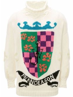 JW Anderson intarsia-logo mock-neck jumper