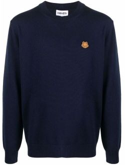 tiger logo-patch jumper