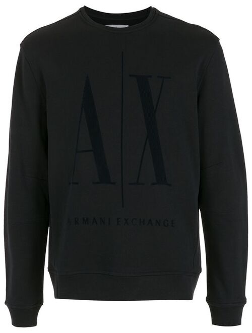 Armani Exchange logo-print knitted jumper