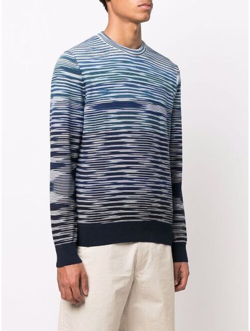 Missoni intarsia stripe-knit crew-neck jumper