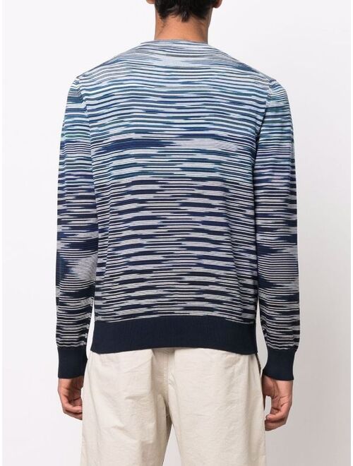 Missoni intarsia stripe-knit crew-neck jumper