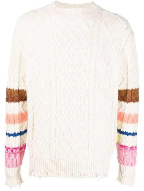 BARROW logo-motif cable-knit jumper