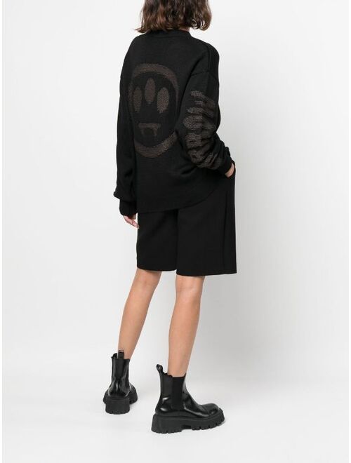 BARROW smiley-motif drop-shoulder jumper