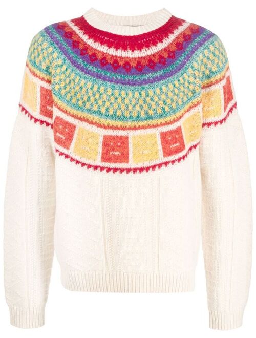 Acne Studios pattern-embroidered wool jumper