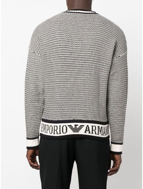 Emporio Armani logo-print hem jumper