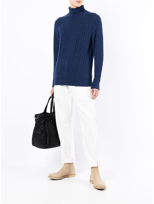 N.Peal cable-knit rollneck sweater