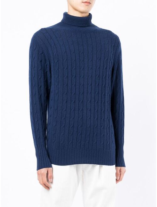 N.Peal cable-knit rollneck sweater