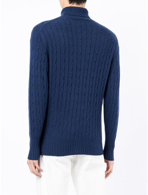 N.Peal cable-knit rollneck sweater