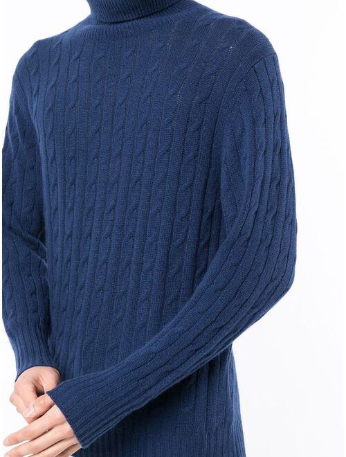 N.Peal cable-knit rollneck sweater