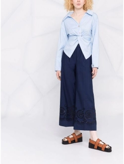 P.A.R.O.S.H. broderie anglaise cropped trousers