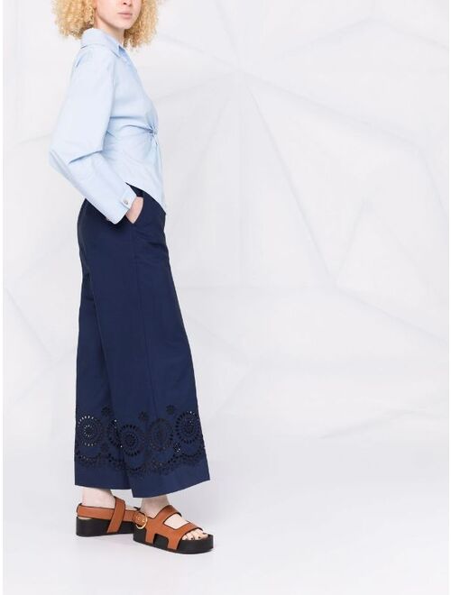 P.A.R.O.S.H. broderie anglaise cropped trousers