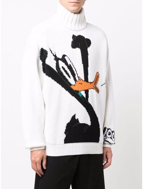 Gcds Daffy Duck roll-neck jumper