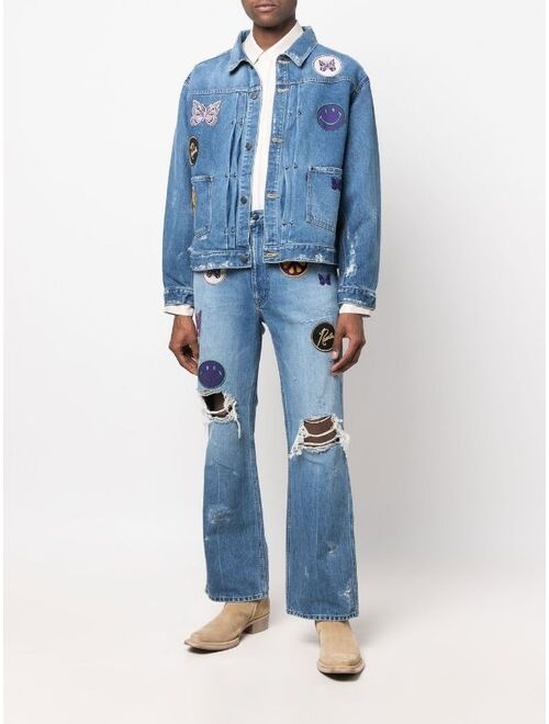 Needles mixed-patches denim jacket