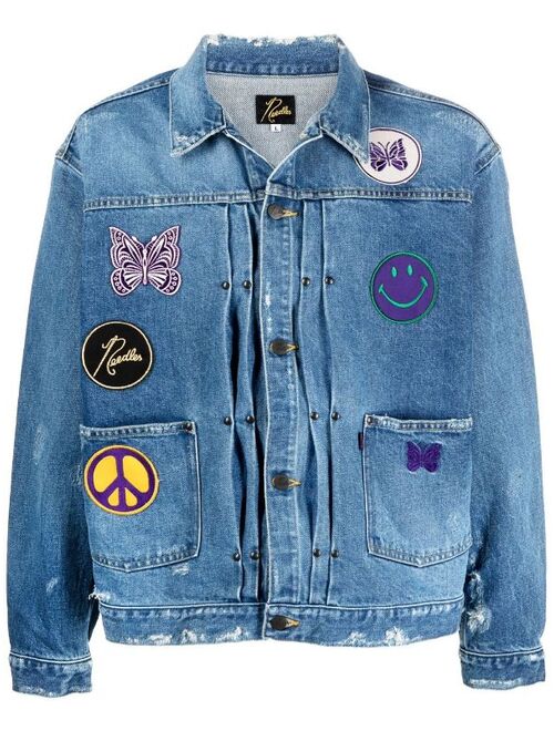 Needles mixed-patches denim jacket