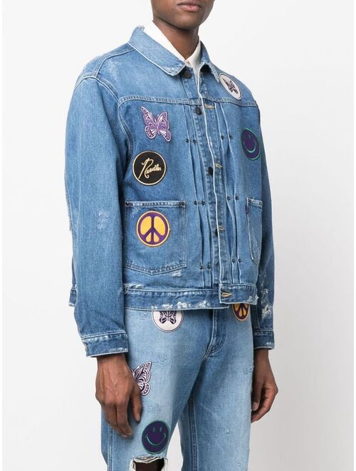 Needles mixed-patches denim jacket