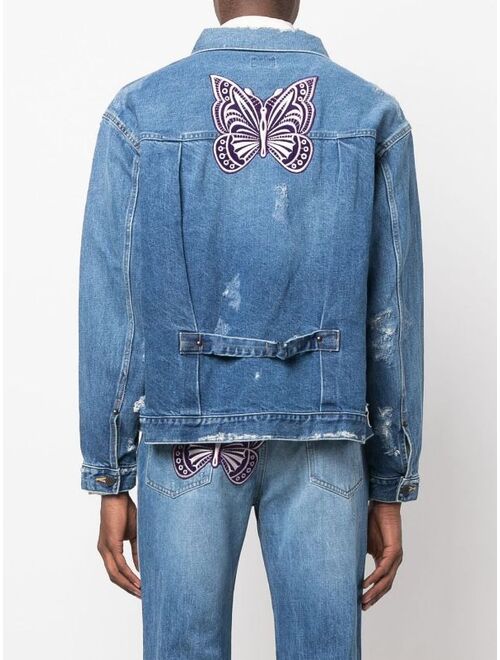 Needles mixed-patches denim jacket