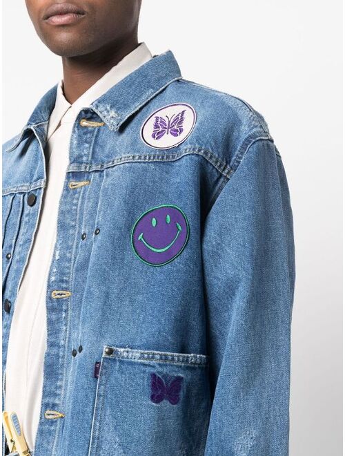 Needles mixed-patches denim jacket