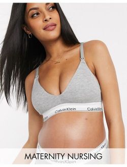 Modern Cotton Nursing Bra in grey