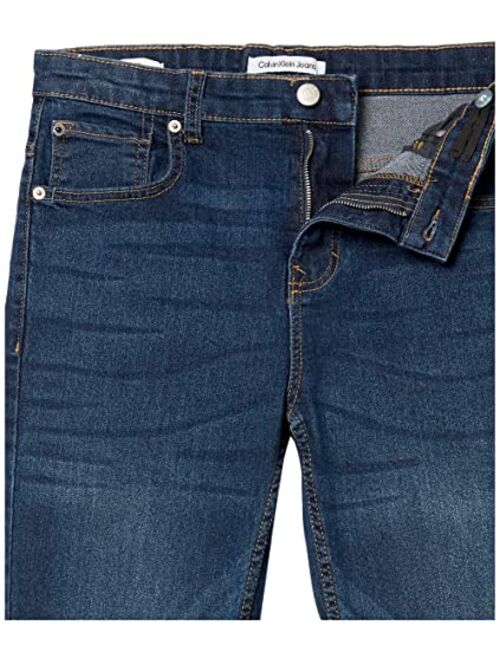 Calvin Klein Boys' Skinny Jeans, Super Soft Stretch Denim, 5 Pockets & Zipper Closure