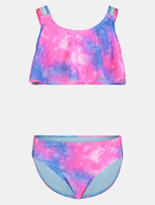 Under Armour Girls' UA Tie-Dye Flutter Top 2-Piece Bikini Set