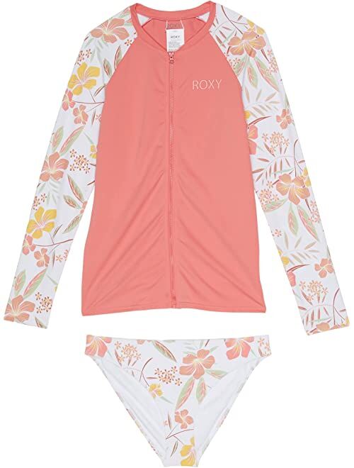 Roxy Kids Life Enjoyers Long Sleeve Rashguard Set (Big Kids)