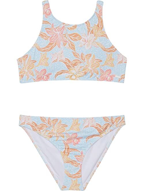 Roxy Kids Good Romance Crop Top Swimsuit Set (Big Kids)