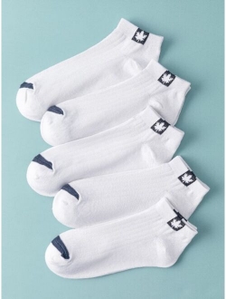 10pairs Men Leaf Pattern Ankle Socks