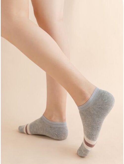 Shein 5pairs Men Striped Ankle Socks