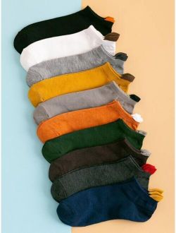 10pairs Men Simple Ankle Socks