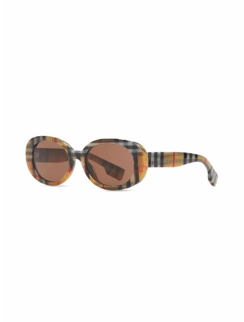 Burberry Kids Vintage-Check oval-frame sunglasses