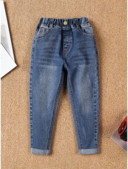 Toddler Boys Cat Scratch Washed Tapered Jeans