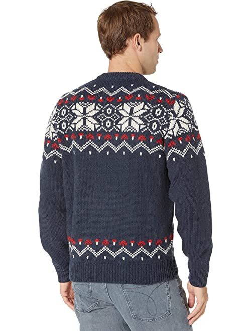 L.L.Bean Classic Raggwool Crew Sweater Fair Isle Regular