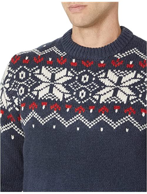 L.L.Bean Classic Raggwool Crew Sweater Fair Isle Regular