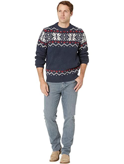 L.L.Bean Classic Raggwool Crew Sweater Fair Isle Regular