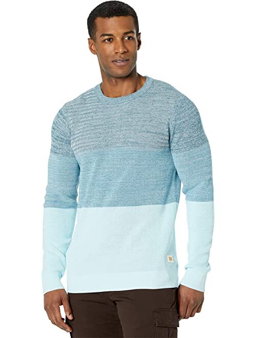 Scotch & Soda Striped Structured Knit Crew Neck Pullover in Organic Cotton