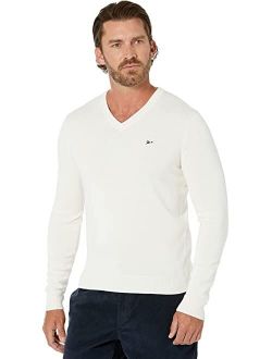 Faconnable Nacre V-Neck Flag Organic Cotton Sweater 12GG