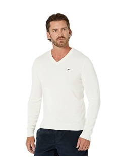 Faconnable Nacre V-Neck Flag Organic Cotton Sweater 12GG