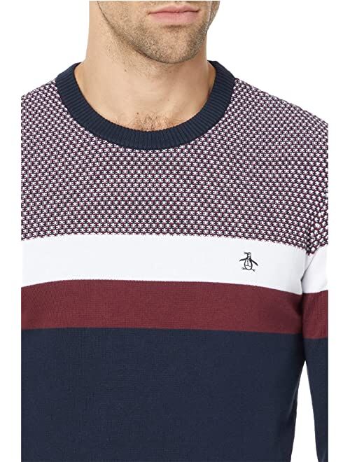 Original Penguin Cotton Tricolor Sweater