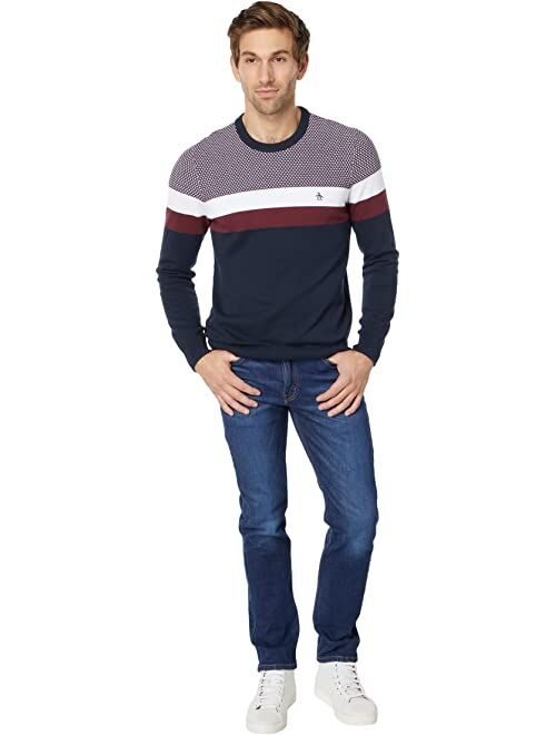 Original Penguin Cotton Tricolor Sweater