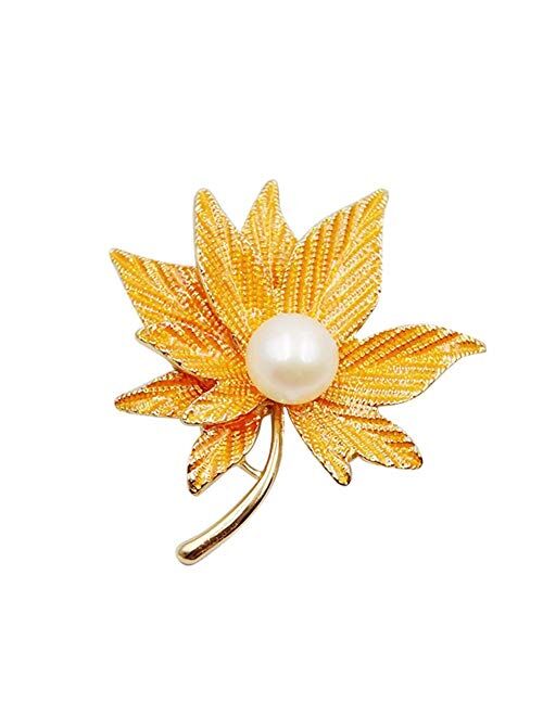 Unknown Urns Ashes Funeral Maple Leaf Shape Brooch Clothes Scarf Bag Accessories Brooch Pins Elegant Breastpin for Girls Ladies Women,Colour Name:Colour 1 Pet Memorial Do