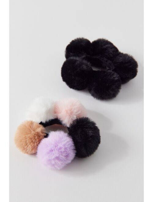 Urban Outfitters Pompom Scrunchie Set