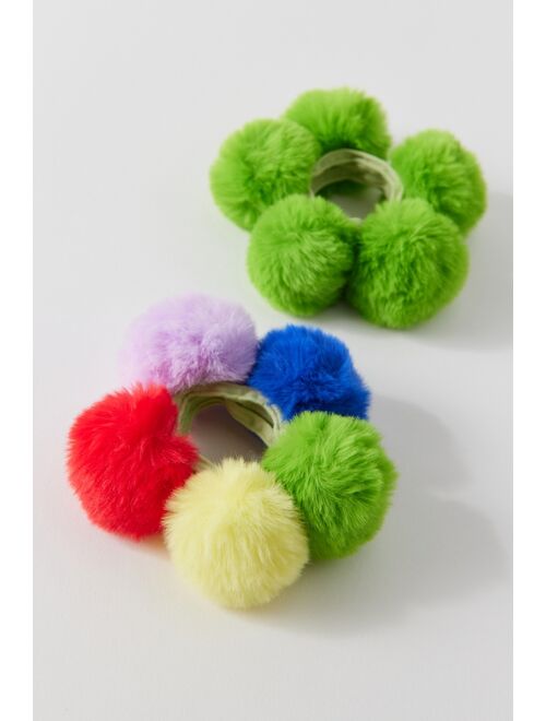 Urban Outfitters Pompom Scrunchie Set