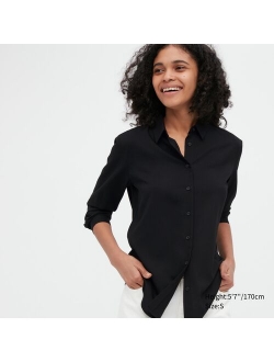 Rayon Long-Sleeve Blouse